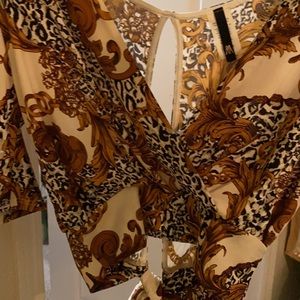 2 piece crop top and wide leg pant set